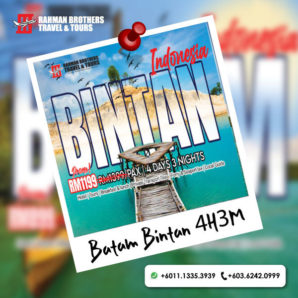 2024 Percutian ke Batam-Bintan-Tanjung Pinang-Pulau Penyengat 4 Hari 3 Malam